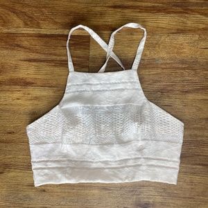Forever 21 Contemporary Cream Tank Top Crop Top